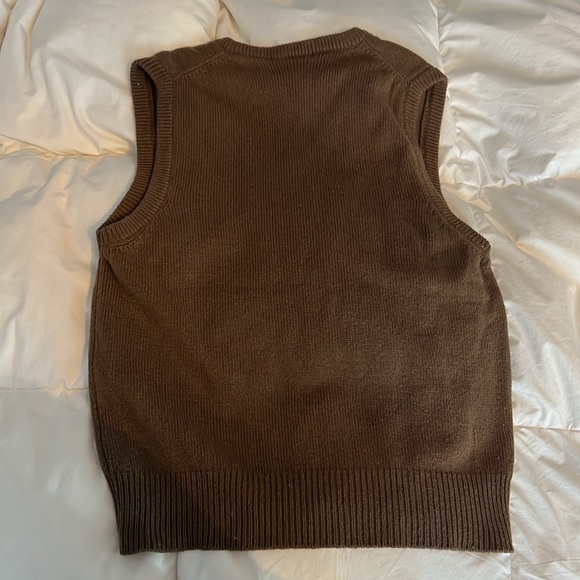 BRANDY MELVILLE MIA BROWN SWEATER VEST - Picture 6 of 6